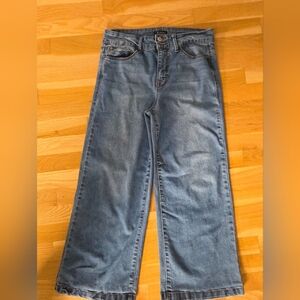 Curve Appeal High Rise Wide Leg Classic Blue Women's Jeans, Size 29